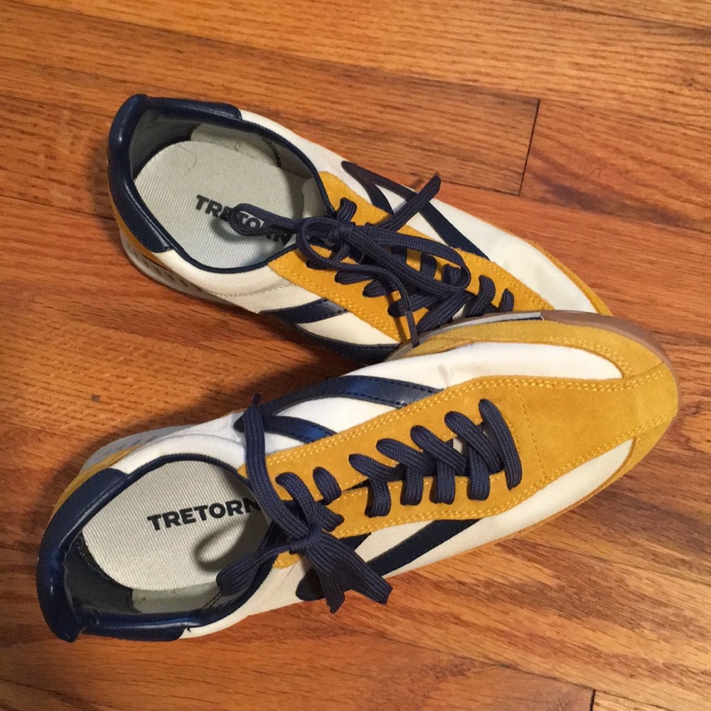 Tretorn Rawlins2 sneakers in lemon suede.
